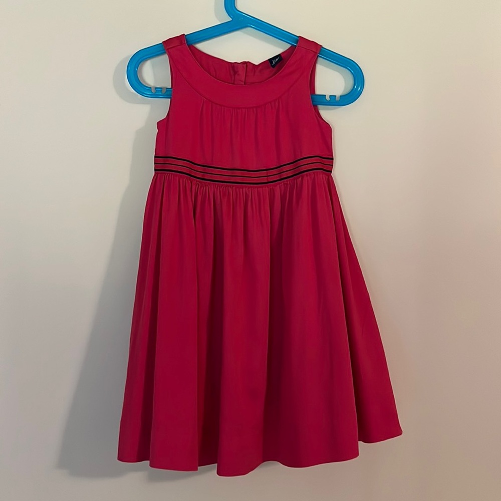 Pink and black sleeveless toddler girls dress